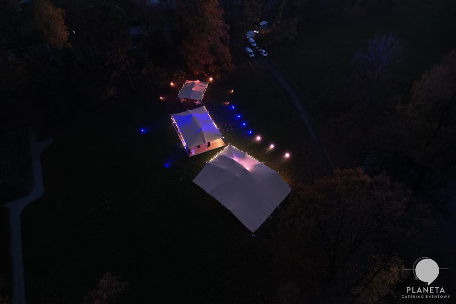 Namiot stretch Planeta Catering – ujecie z drona nr 20