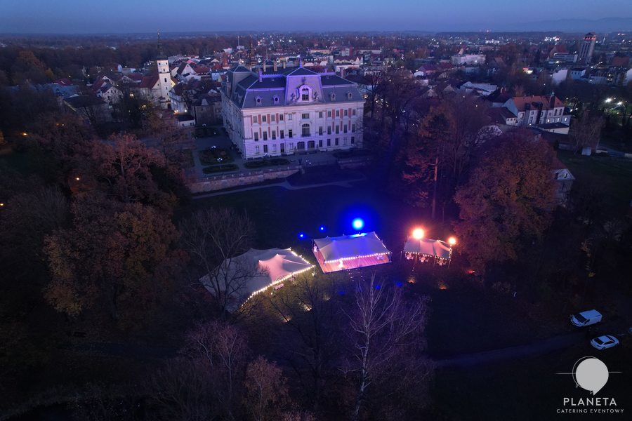 Namiot stretch Planeta Catering – ujecie z drona nr 25