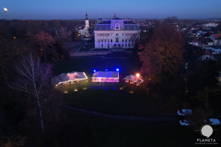 Namiot stretch Planeta Catering – ujecie z drona nr 26