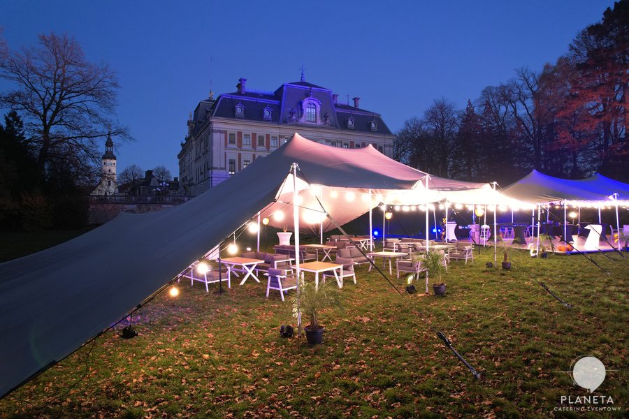 Namiot stretch Planeta Catering – ujecie z drona nr 28